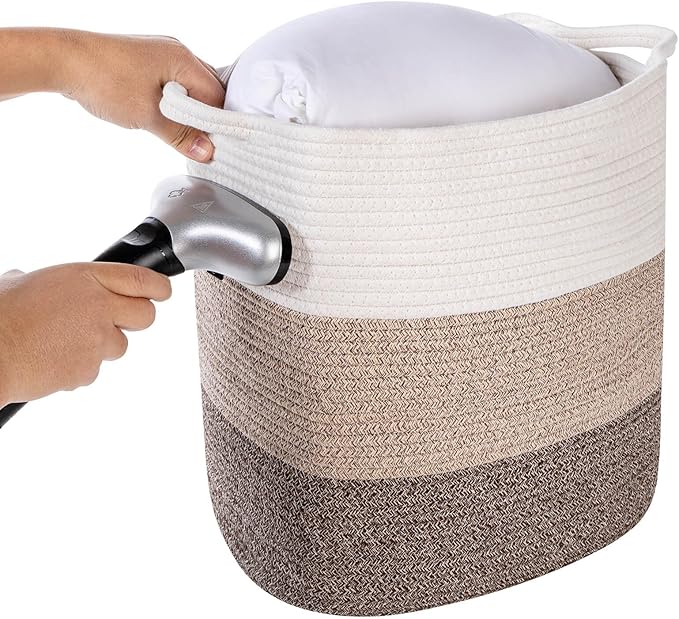 Storage Baskets for Clothes Fabric Cotton Rope Storage Basket - Image 7