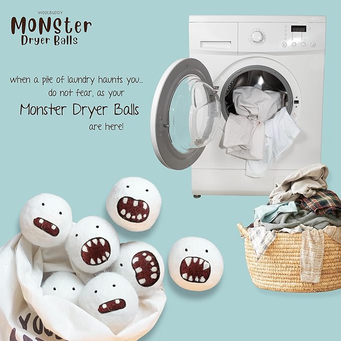 Woolbuddy Dryer Balls, Monster Design - Image 4