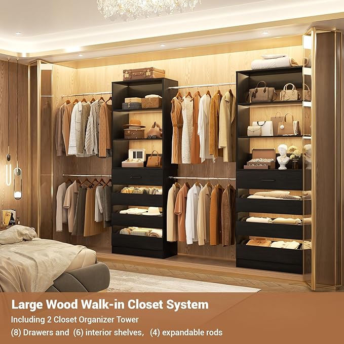 Aheaplus Closet System, 6-15Ft Closet Organizer - Image 6