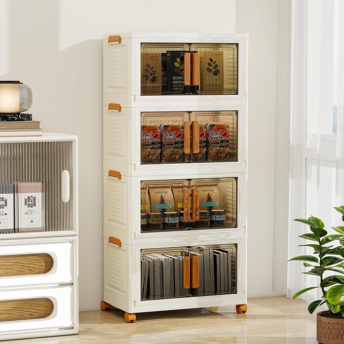 4 Tier Stackable Plastic Storage Bins - Image 7