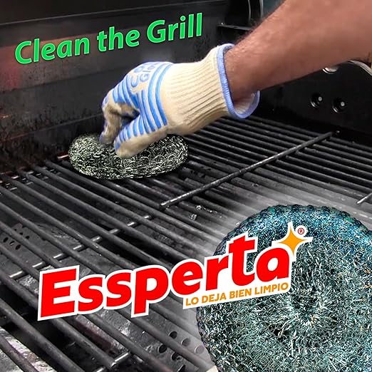 3 Pcs ESSPERTA Stainless Steel Wool Scrubber，3 Steel Scrubber Wool Pads - Image 5