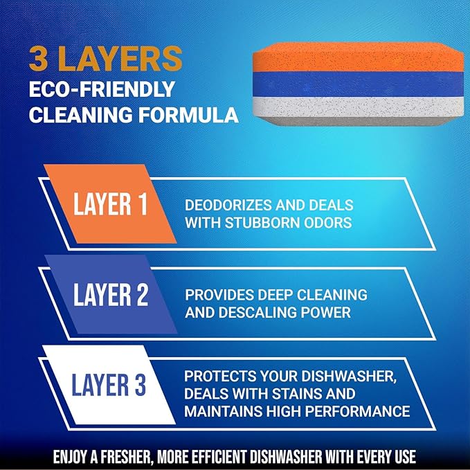 Washing Machine Cleaner Tablets Front Loader 28 Pack & Dishwasher Cleaner - Image 3