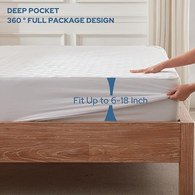 BEDLORE Waterproof Mattress Protector, California King Size Noiseless Mattress - Image 4