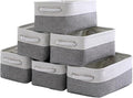 TcaFmac Small Storage Baskets for Shelf 6 Pack Canvas Storage Basket by TcaFmac