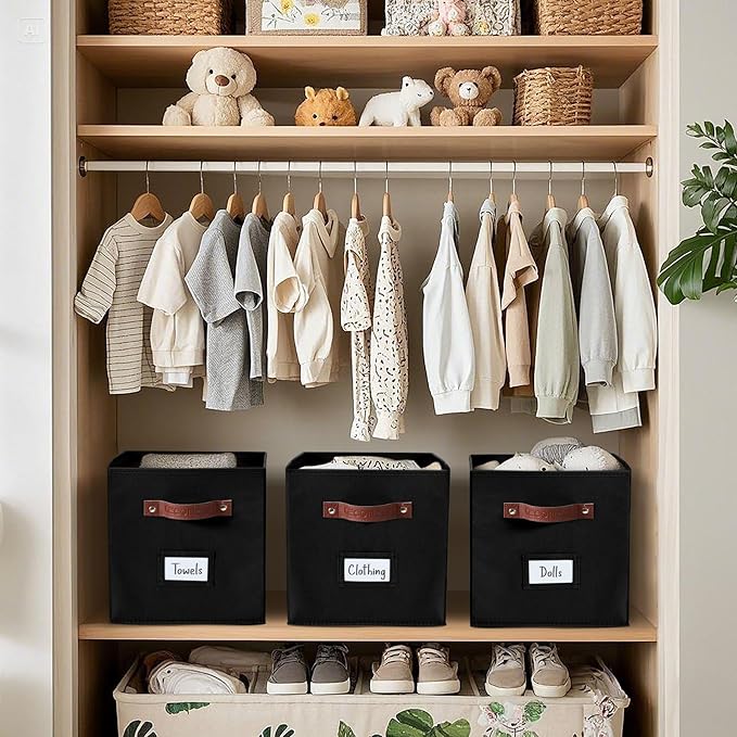 DECOMOMO Storage Cubes, Fabric Organizer Bins - Image 4