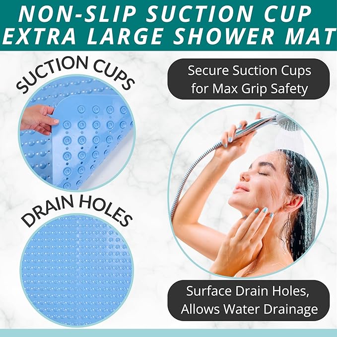 ENKOSI Extra Large Square Non Slip Shower Mat - Image 2