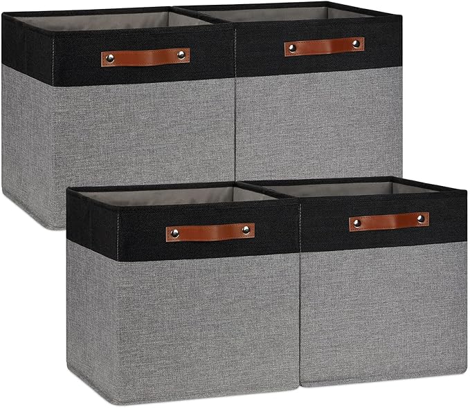 DULLEMELO 13x13 Storage Cubes, Collapsible Sturdy Cube Storage Bins by DULLEMELO