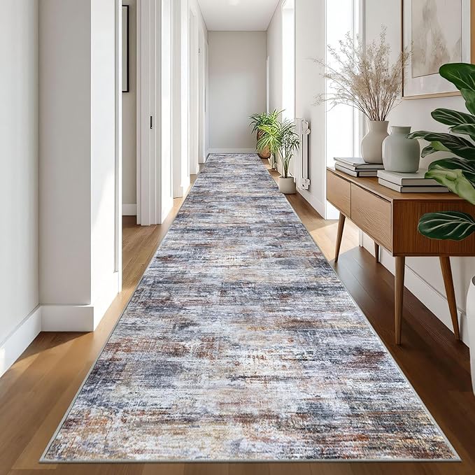 IOHOUZE Abstract Runner Rug 3x20 Ft Extra Long Washable Runners - Image 8