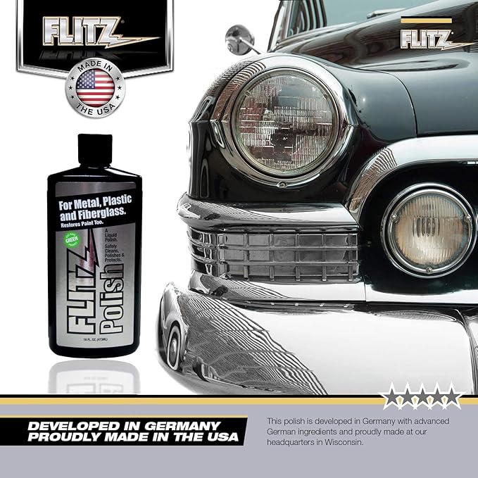 Flitz Multi Purpose Metal Polish Liquid - 16oz Bottle of USA-Made Tarnish - Image 3