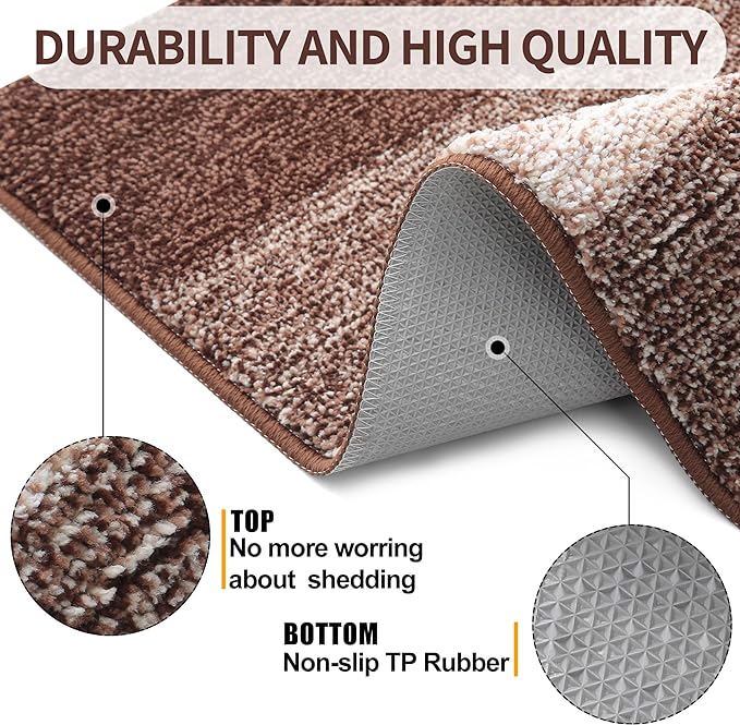 Kitinjoy Indoor Outdoor Door Mat, 47x20 Non-Slip Absorbent Dirt Trapper - Image 3