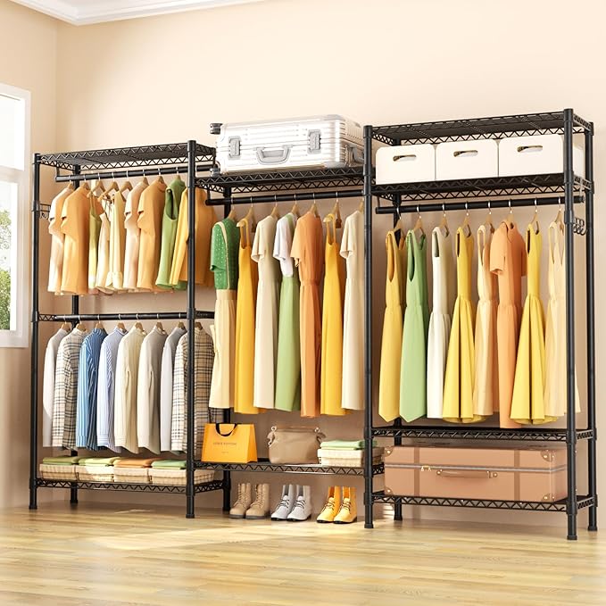 Heavy Duty Garment Rack Large Clothes Rack, Freestanding Closet Portable - Image 7