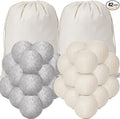 42 Pieces Wool Dryer Balls Set 40 Reusable Wool Balls by Roowest