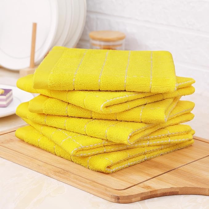 Homaxy 100% Cotton Terry Kitchen Dish Cloths, Ultra Soft and Absorbent Dish - Image 8