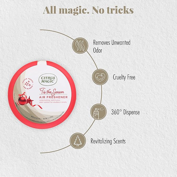 Citrus Magic Holiday Odor Absorbing Solid Air Freshener, 'Tis the Season - Image 4