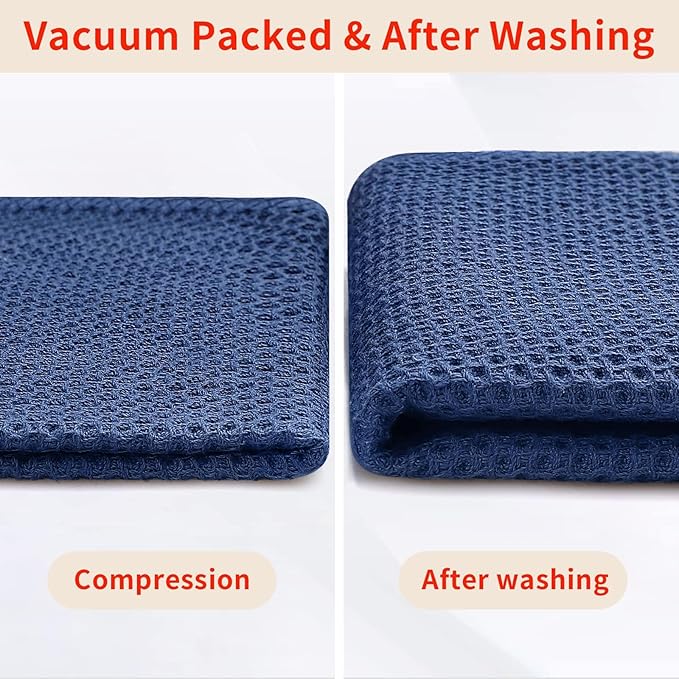 Homaxy 100% Cotton Waffle Weave Kitchen Dish Towels, Ultra Soft Absorbent Quick - Image 7