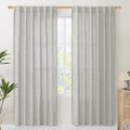 YoungsTex Light Grey Linen Curtains 78 Inch Length by YoungsTex