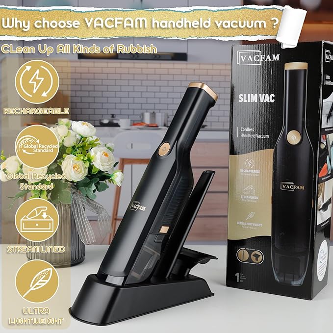 Handheld Vacuum Cordless, High Power Suction, USB Quick Charge, Car Vacuum - Image 2