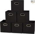 Household Essentials 80-1 Foldable Fabric Storage Bins | Set of 6 Cubby Cubes by HouseholdEssentials