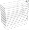 15-Pack Clear Drawer Organizer Set – Multi-Size Acrylic Storage Bins by Unknown