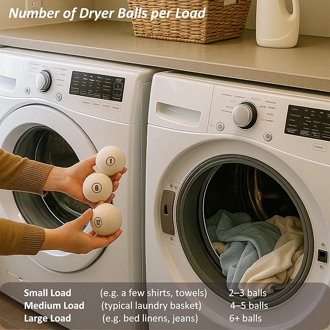 Sheep Wool Dryer Balls 4 Pack XL Premium Natural Fabric Softener, Reusable - Image 5