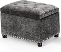 Joveco Storage Ottoman Bench, Rectangle 24" Velvet Foot Rest Stool Square by Joveco