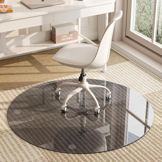 GLSLAND Round Tempered Glass Floor Mat - Image 2