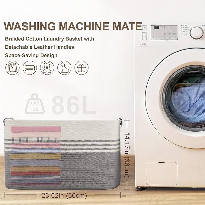 86L Extra Large Laundry Basket - Image 7