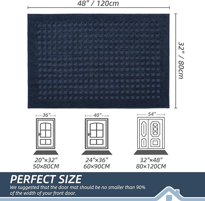 BEQHAUSE Waffle Door Mats Indoor 32"x48", Dog Mat - Image 2