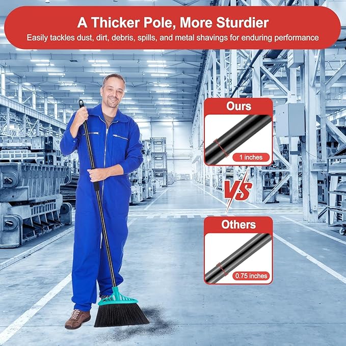 Outdoor Broom for Floor Cleaning, Heavy Duty Brooms - Image 8