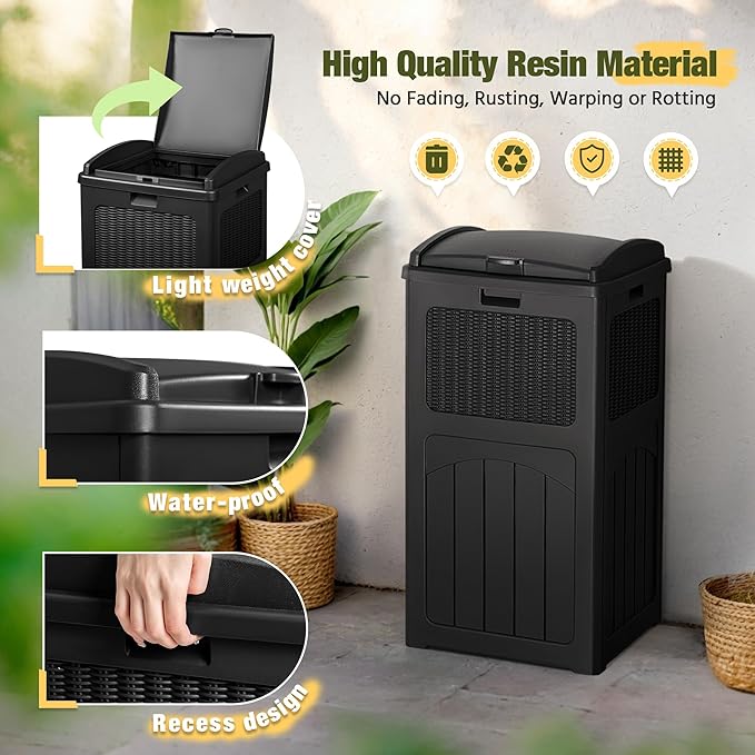 Devoko 33 Gallon Outdoor Trash Can - Image 2