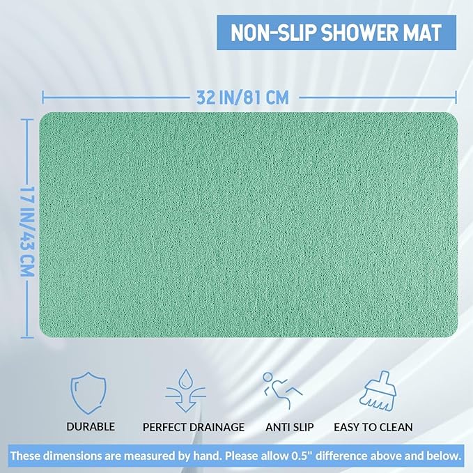 Non-Slip Bathtub Mat, Anti Slip Shower Mat, Fast Drying Bathtub Mats, Foot - Image 2