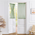 Tollpiz Small Sheer Door Curtain Closet Linen Textured Curtain Sheers Doorway by Tollpiz