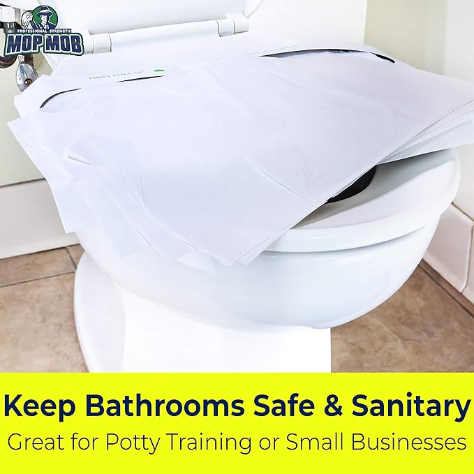 Biodegradable Half-Fold Toilet Seat Covers 500 Pk. Self-Flushing, Disposable - Image 3