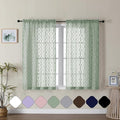 Aiyufeng Sage Green Curtains 45 Inch Length 2 Panels Set, Farmhouse Clip by Aiyufeng