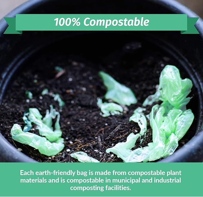 Reli. Compostable 33 Gallon Trash Bags | 80 Count Bulk | ASTM D6400 | Green | - Image 2