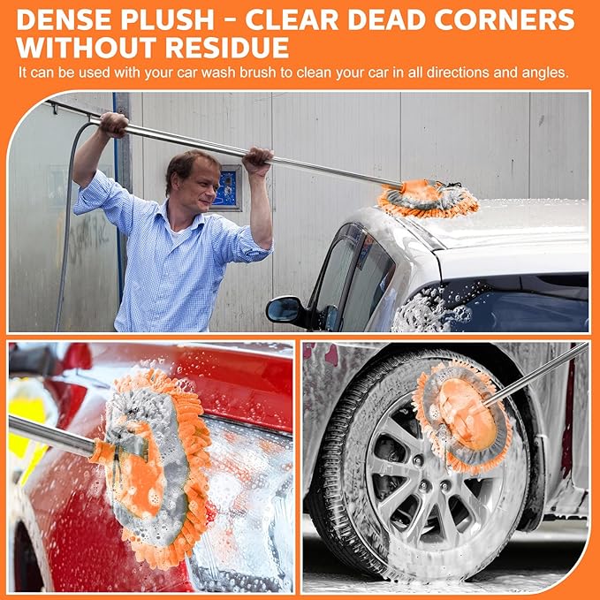 Layhit 5 Pcs Car Wash Mitt Set, Brush Not Included, Microfiber Mitt Cleaning - Image 6