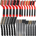 Sumind 30 Pcs Wire Cleaning Brush Set Nylon/ Stainless Steel/ Brass Metal Brush by Sumind