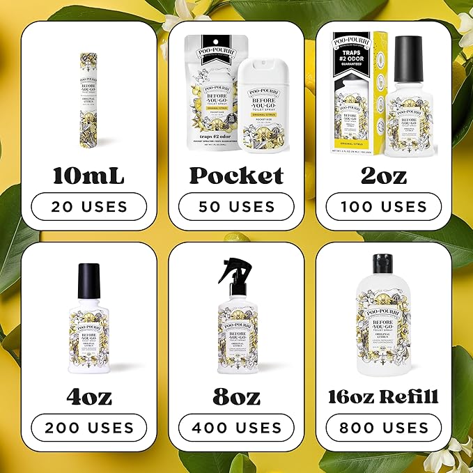 Poo-Pourri Before-You-Go Toilet Spray, Original Citrus, 2 Fl Oz, 2 Pack - Image 10