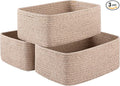 3 Pack Small Storage Baskets for Organizing, Cute Woven Decorative Gift Baskets by OIASKET