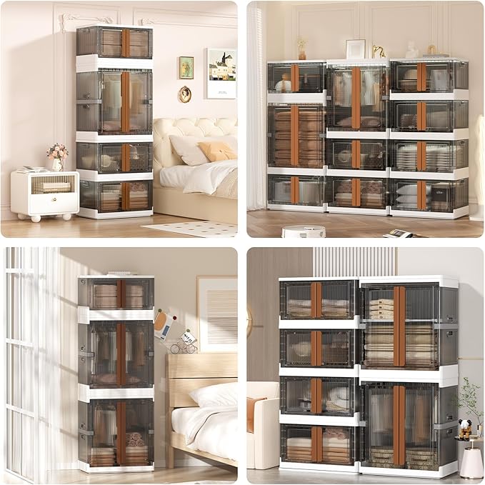 HAIXIN Closet Organizers and Storage, 77.6 Gal Stackable Bins, Wardrobe - Image 7