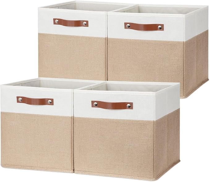 HNZIGE Fabric Storage Cubes, Cube Storage Bins 12 x 12, Decorative Storage - Image 12