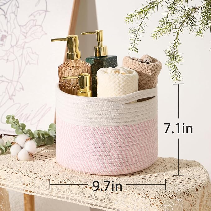 Small Basket for Organizing | Cube Shelf Closet Storage Baskets | 9.7×9.7×7.1” - Image 3