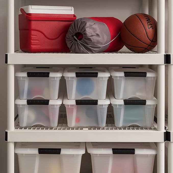 IRIS USA 13 Qt Stackable Plastic Storage Bins - Image 6