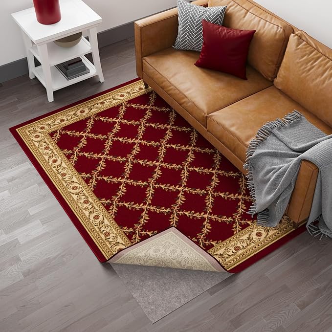 Ottomanson 3' x 12' Non-Slip Rug Pad Gripper 1/4 Inch Thick Dual Surface Felt + - Image 9