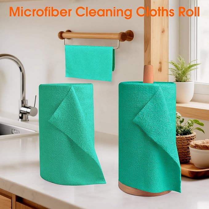 Roll of Microfiber Cleaning Cloth –100 Pack, Tear Away Microfiber Towels - Image 2