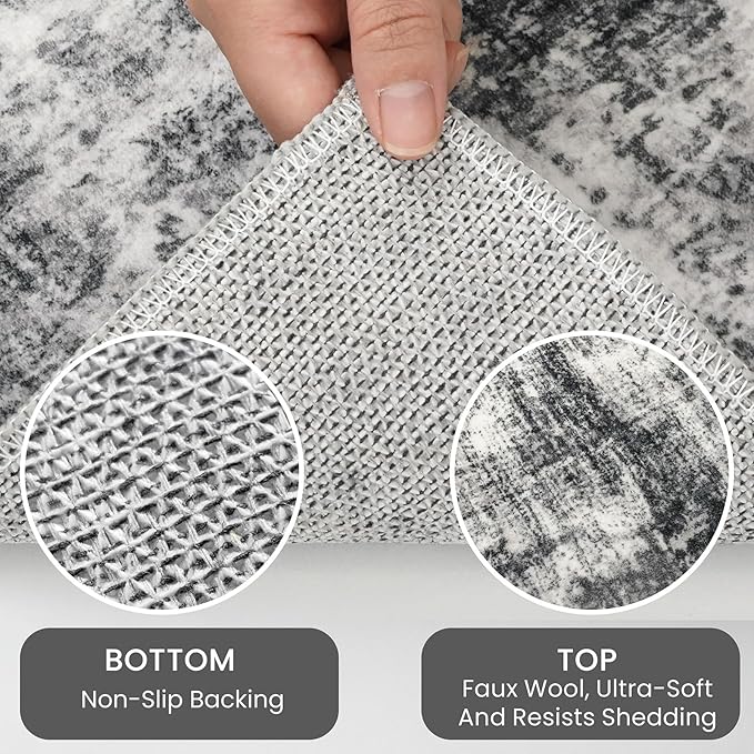 IOHOUZE Round Area Rug 3 Ft Circle Entryway Rugs Round Washable Door Mat Indoor - Image 4
