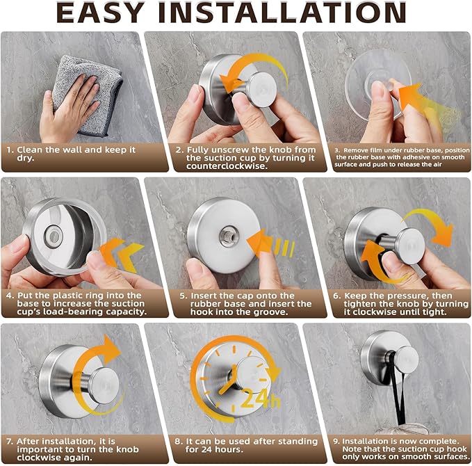 Reusable Heavy Duty Suction Cup Hooks - Image 5
