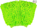Car Wash Mitt, 2 Pack Premium Chenille Microfiber Wash Mitt, Scratch-Free & by INFICRIME