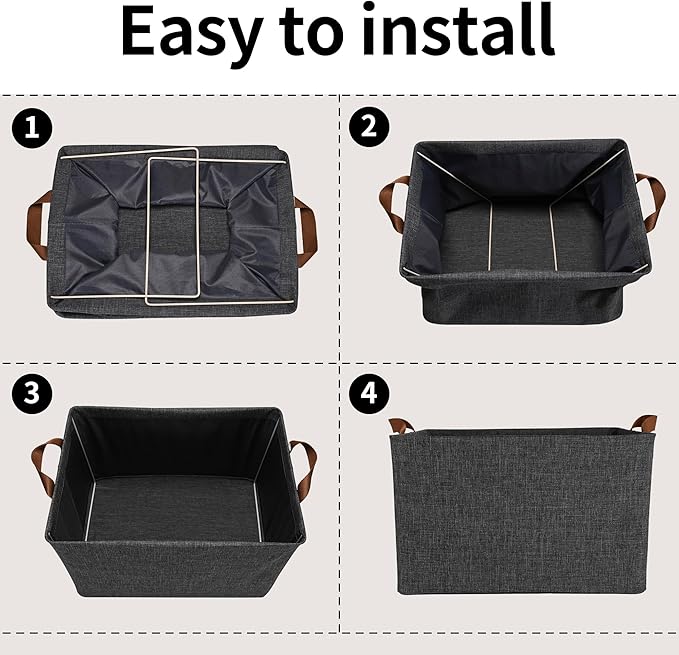 GRANNY SAYS Storage Baskets for Shelves, Closet Organizer Bins, Clothes Storage - Image 8