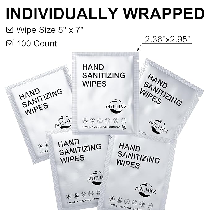 Premium Hand Sanitizing Wipes, Aloe Vera Scent, 70% Alcohol, Individually - Image 9